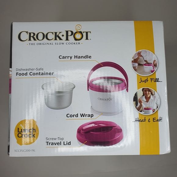 Crock-Pot Lunch Crock White/Magenta + FREE GIFT NWT - Picture 4 of 6